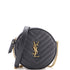 Vinyle Round Camera Bag Matelasse Chevron Leather