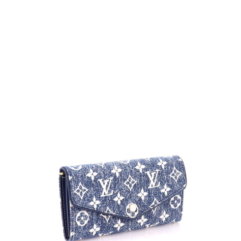 Sarah Wallet NM Monogram Jacquard Denim