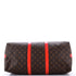 Keepall Bandouliere Bag Monogram Canvas with Coquelicot Leather Trim 50