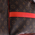 Keepall Bandouliere Bag Monogram Canvas with Coquelicot Leather Trim 50