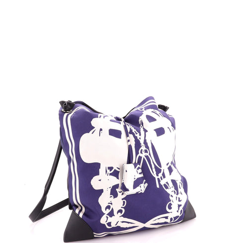 Silky City Bag Printed Silk and Leather PM
