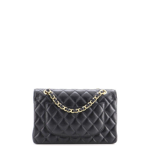 Classic Double Flap Bag Quilted Caviar Small