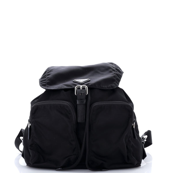Double Front Pocket Backpack Tessuto Medium