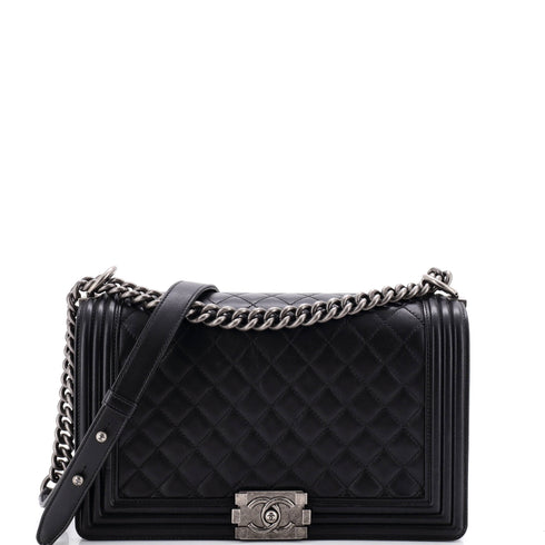 Boy Flap Bag Quilted Lambskin New Medium