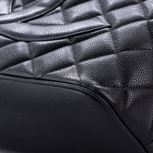 Medallion Tote Quilted Caviar