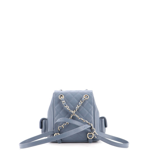 Duma Multipocket Drawstring Backpack Quilted Caviar Mini