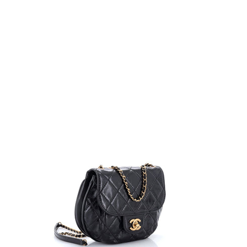 Dubai Messenger Bag Quilted Aged Calfskin Small