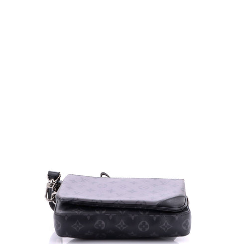 Trio Messenger Bag Reverse Monogram Eclipse Canvas