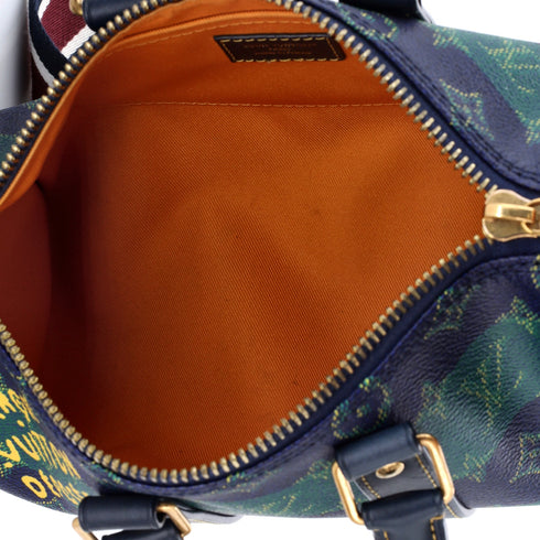 Keepall Bandouliere Bag Limited Edition Marque Deposee Stripes Monogram Heritage Canvas 25