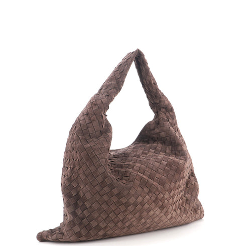 Hop Hobo Intrecciato Suede Large