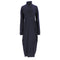 Women's Nanushka Canaan Ribbed-Knit Midi Dress in Navy Wool