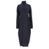 Women's Nanushka Canaan Ribbed-Knit Midi Dress in Navy Wool