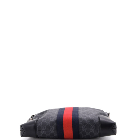 Web Zip Flat Messenger GG Coated Canvas Medium