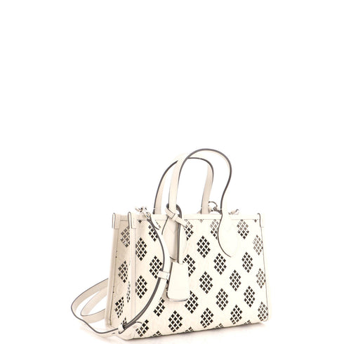 Convertible Tote GG Debossed Laser Cut Leather Small