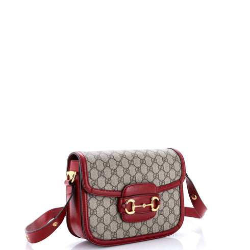 Horsebit 1955 Shoulder Bag GG Coated Canvas with Leather Small