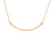 T Smile Pendant Necklace 18K Rose Gold Small