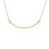 T Smile Pendant Necklace 18K Rose Gold Small