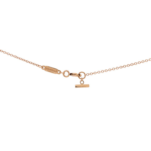 T Smile Pendant Necklace 18K Rose Gold Small