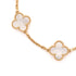 Vintage Alhambra 5 Motifs Bracelet 18K Yellow Gold and Mother of Pearl