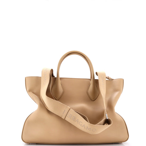 Star Convertible Top Handle Bag Leather Large