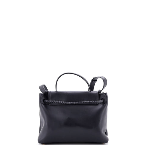 Ciao Ciao Top Handle Bag Leather with Intrecciato Detail Small