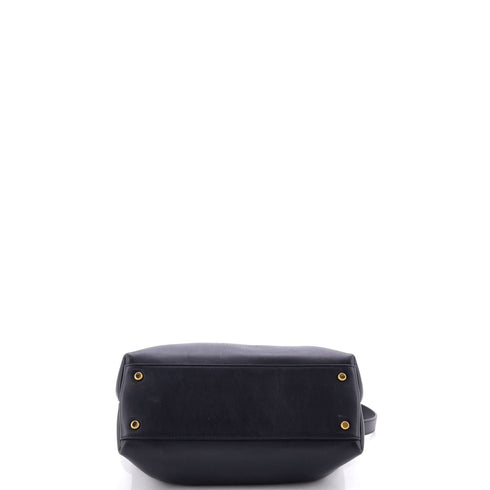 Ciao Ciao Top Handle Bag Leather with Intrecciato Detail Small