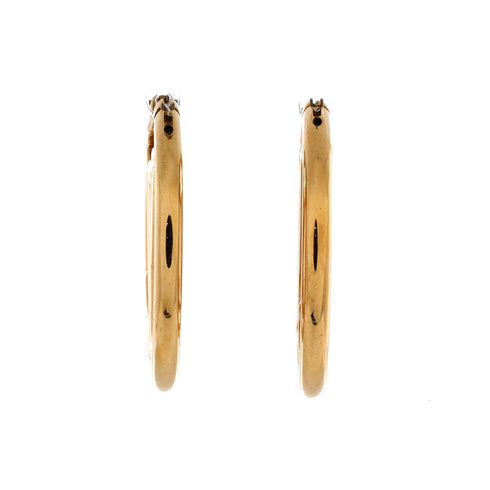 Louise Hoop Earrings Metal with Faux Pearls GM