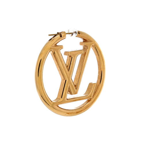 Louise Hoop Earrings Metal with Faux Pearls GM