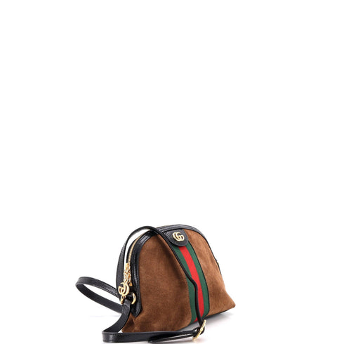 Ophidia Dome Shoulder Bag Suede Small