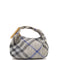 Peg Handle Bag Knit Check Fabric Mini
