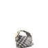 Peg Handle Bag Knit Check Fabric Mini