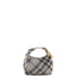 Peg Handle Bag Knit Check Fabric Mini