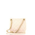 Logo Letters Drawstring Chain Bucket Bag Quilted Goatskin