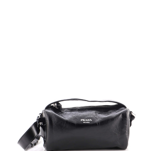 Convertible Top Zip Shoulder Bag Nappa Leather Small