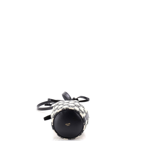 Drawstring Bucket Bag Triomphe Canvas Micro