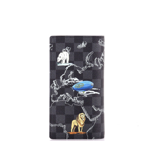 Brazza Wallet Limited Edition Renaissance Map Damier Graphite