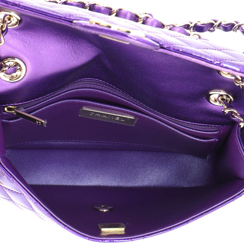 Hollywood Boulevard Flap Bag with Star Coin Purse Quilted Metallic Leather Mini
