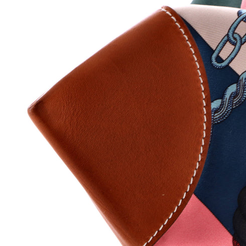 Silky City Bag Printed Silk and Leather GM