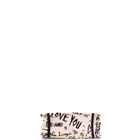 Book Tote Embroidered Canvas Vertical