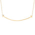 T Smile Pendant Necklace 18K Yellow Gold Large