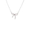 Bow Pendant Necklace Platinum and Diamonds Mini