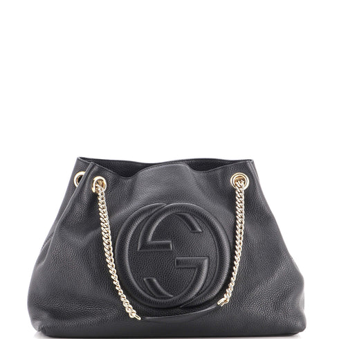 Soho Chain Strap Shoulder Bag Leather Medium