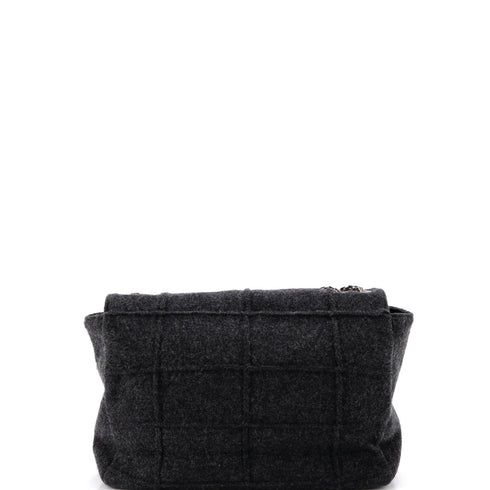 Chocolate Bar Mademoiselle Flap Bag Quilted Wool Jumbo