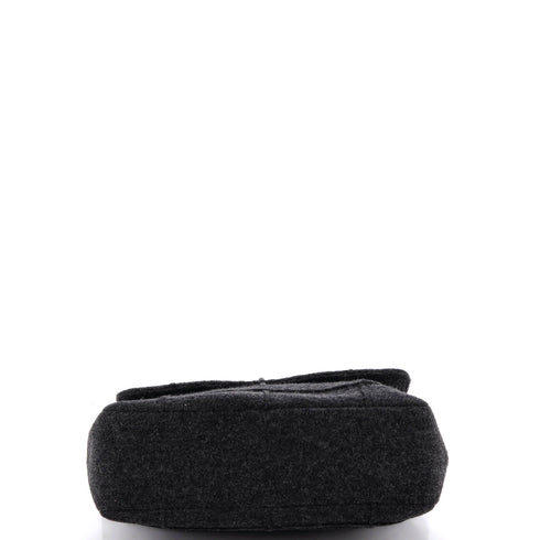 Chocolate Bar Mademoiselle Flap Bag Quilted Wool Jumbo