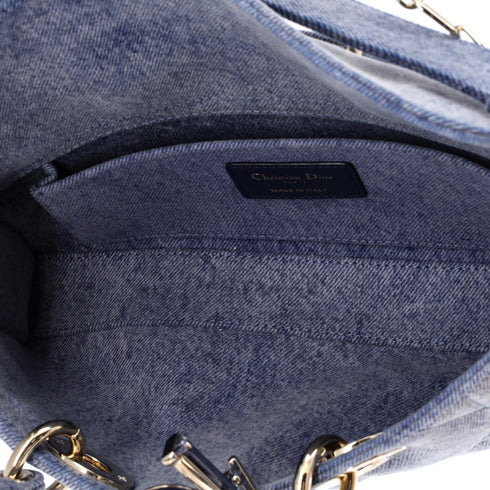 Lady D-Joy Bag Macrocannage Quilt Denim Medium