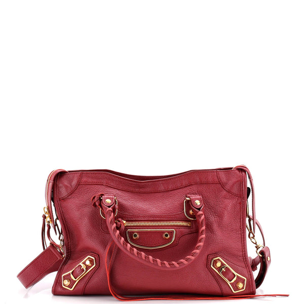 City Classic Metallic Edge Bag Leather Small