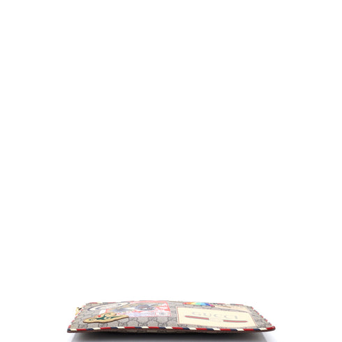 Courrier Pouch GG Coated Canvas with Applique