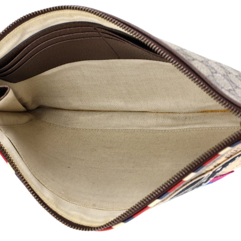 Courrier Pouch GG Coated Canvas with Applique
