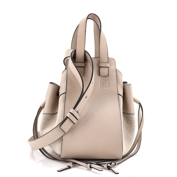 Hammock Bag Leather and Canvas Mini