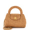 Kelly Top Handle Shopping Bag Braided Raffia Mini